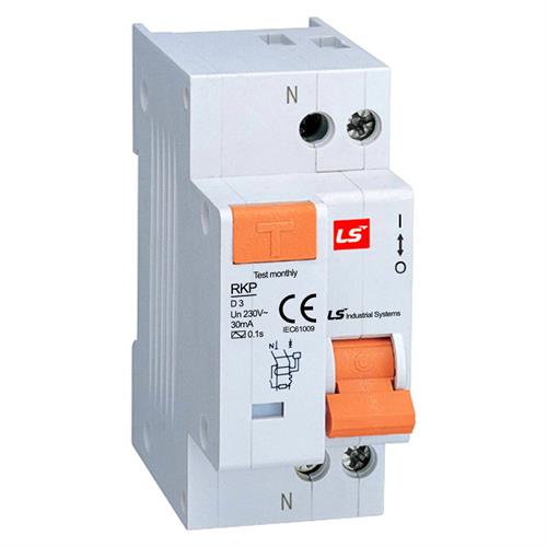 RCBO LS 1P-N 3A 30mA 4.5KA ( RKP 1P-N )